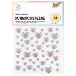 Sticker / Schmucksteine selbstklebend, Herzen Irisierend, 54 St�ck sortiert