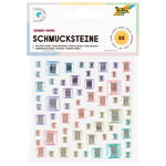 Sticker / Schmucksteine Eckig Pastell, selbstklebend, 67 St�ck sortiert