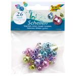 Schellen, 26 St�ck, pastell Farben