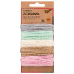 Jutekordel, 20 m, 5-farbig sortiert � 4 m