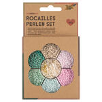 NEU Rocailles-Perlen-Set Pastell, inkl. 90g Perlen, 3x1m Nylonfaden, 3 Verschl�sse