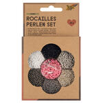 NEU Rocailles-Perlen-Set Silber, inkl. 90g Perlen, 3x1m Nylonfaden, 3 Verschl�sse
