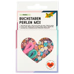 Buchstabenperlen Mix Pastell, 205 Teile inkl. 2x Gummiband & Aufbewahrungsbox