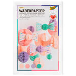 Wabenpapier Pastell, 30-lagig, 21x33cm, 4 Blatt, farbig sortiert