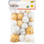 NEU Pompon Set Glitter X-Mas, 30 St�ck in sortierten Gr��en