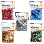 NEU Kunstharz Mosaiksteine Glitter-Mix, 45g, 5x5mm, 700 St�ck - Verschiedene Farben
