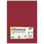 Fotokarton, 50 Bogen, 300 g/qm, DIN A4, Dunkelrot