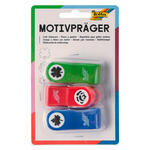 SALE 3er-Set Motivpr�ger Kleeblatt, Rose, Ahornblatt