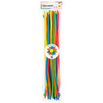 Chenilledraht / Pfeifenputzer / Biegepl�sch Sortiment Neon, 50cm, � 8mm, 100 St�ck, farbig sortiert