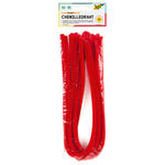 Chenilledraht / Pfeifenputzer / Biegepl�sch 10 Stk. St�rke 8 mm, hochrot