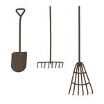 SALE Metall Werkzeug-Set, rostig, 3-teilig, 12cm