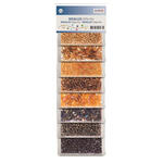 NEU Rocailles/Stifte Perlen-Mix, 40 g, Braunt�ne in 8 Farben