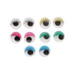 NEU Create it Easy Wackelaugen mit Wimpern, bunt sortiert, 12 mm, 10 St�ck