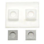 Glorex Reliefform Teelichthalter, quadr., 7x7cm