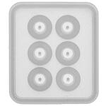NEU Qualit�ts-Gie�form aus Silikon / Silikongie�form Perle / Kugel mit Loch, 12 mm, 6-teilig