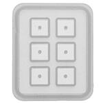 NEU Qualit�ts-Gie�form aus Silikon / Silikongie�form W�rfelperle / W�rfel mit Loch, 12x12 mm, 6-teilig