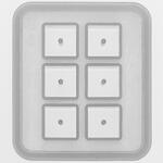 NEU Qualit�ts-Gie�form aus Silikon / Silikongie�form W�rfelperle / W�rfel mit Loch, 16x16 mm, 6-teilig