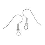 NEU Ohrb�gel mit Kugel, 4 St�ck, 20 mm, silberfarben