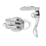 NEU Ohrclip mit �se, 2 St�ck, 11 mm, silberfarben