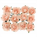 Glorex R�schen mit Draht, 30 mm, 12 St�ck, Rosa
