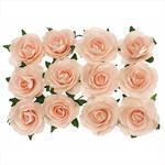 Glorex R�schen mit Draht, 40 mm, 12 St�ck, Rosa