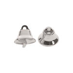 NEU Metallgl�ckchen, gl�nzend silberfarben, 30 mm, 6 St�ck