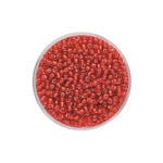 Create it Easy Rocailles 2,6 mm, 17g, Silbereinzug rot