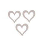 Glorex Streuteile Herzen, Holz, Wei�, 2,4 cm, 15 St�ck