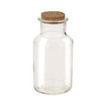 Glasflasche m. Korken, rund, 260ml
