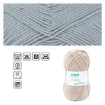 SALE Strickgarn Pretty, 100% Polyacryl, Oeko-Tex Standard, 100g, 166m, Farbe 02, Hellgrau