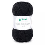 Strickgarn Lisa, 100% Polyacryl, Oeko-Tex Standard, 50g, 150m, Farbe 26, Schwarz