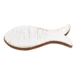 NEU Holz-Fische, 6 cm, Box mit 5 St�ck, weiss