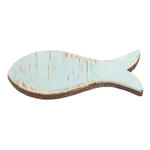 NEU Holz-Fische, 6 cm, Box mit 5 St�ck, t�rkis