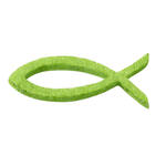SALE Filzfisch f�r Kommunion / Konfirmation, Gr��e ca. 30 x 13 x 3 mm, apfelgr�n, Box mit 12 St�ck