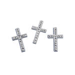 SALE Streuteile: Kreuz, silber, ca. 3 cm, 6 St�ck