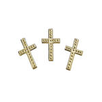 SALE Streuteile: Kreuz, gold, ca. 3 cm, 6 St�ck