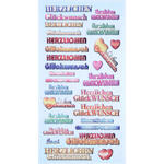 NEU SOFTY 3-D Sticker / Aufkleber, Herzlichen Gl�ckwunsch, 1 Bogen