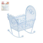 SALE Hobbyfun Miniatur-Wiege, ca. 9 cm, Blau