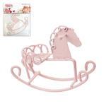SALE Hobbyfun Miniatur-Schaukelpferd, 5,5 cm, Rosa