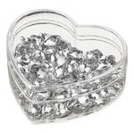 NEU Streu-Deko Diamantoptik, Herz Gr��e 8 mm, Box mit 160 St�ck