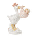 SALE Miniatur-Storch rosa, Gr��e ca. 7,5 cm
