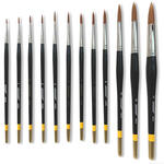 SALE Allround-K�nstlerpinsel, Premium-Synthetikhaar, rund, kurzer Stieler Stiel - Verschiedene Gr��en