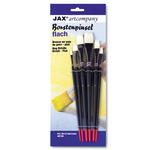NEU K�nstler-Pinselset f�r Acryl- / �lmalerei, Borste, flach, lange Stiele, 6er Set