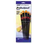 NEU K�nstler-Pinselset f�r Acrylmalerei, Premium-Synthetikhaar, flach, langer Stiel, 6er Set
