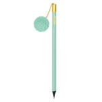 Bleistift mit Bommel, HB, mint