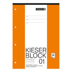 NEU Kieserblock, 80g, 50 Blatt, gelocht - Verschiedene Lineatur