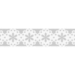 NEU Papierspitze selbstklebend, 2 m x 10 mm, Blumen Wei�