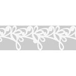 NEU Papierspitze selbstklebend, 2 m x 14 mm, Rokoko Wei�