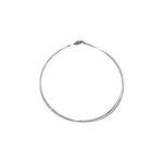 Collier, Nylonbeschichtet, silber, 44cm, 1-reihig