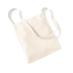 Baumwolltasche / Wurfbeutel 34x40 cm Schulterriemen Natur